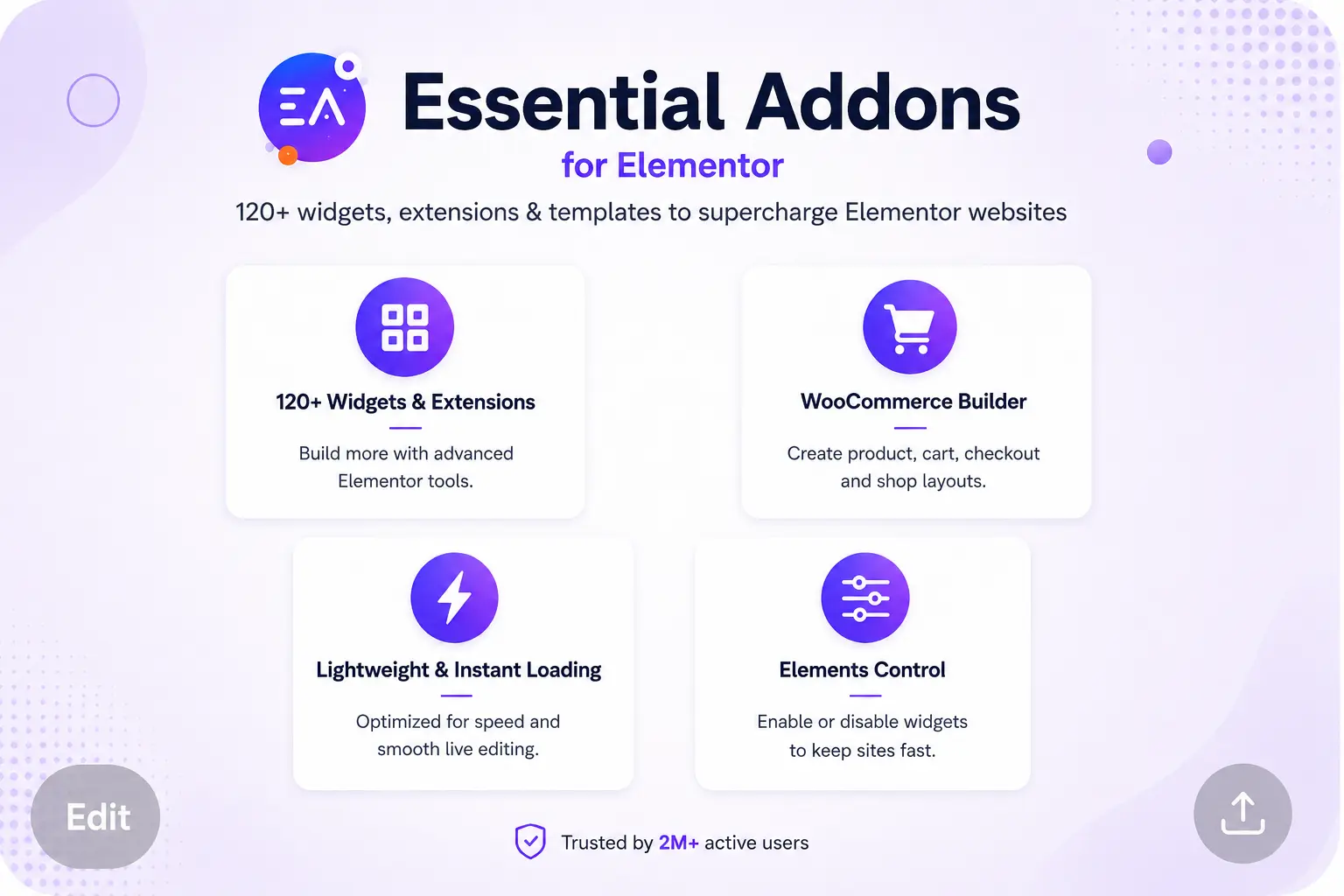 Essential addons interface