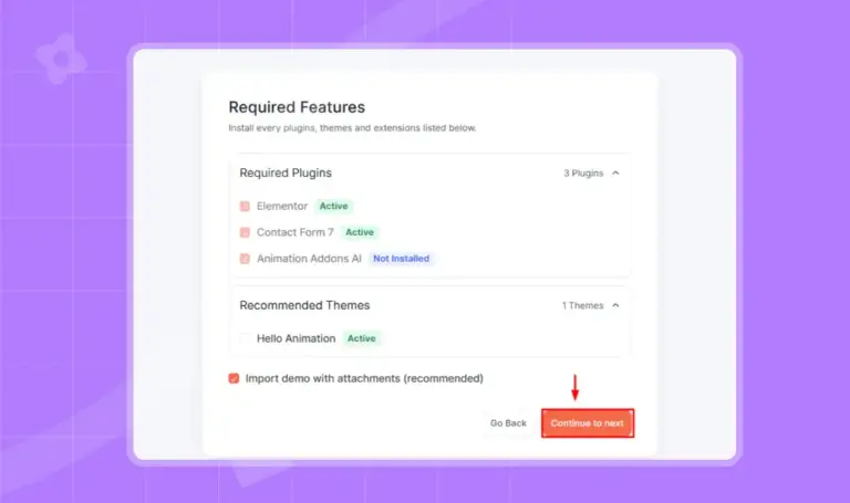 Click on ‘continue to next