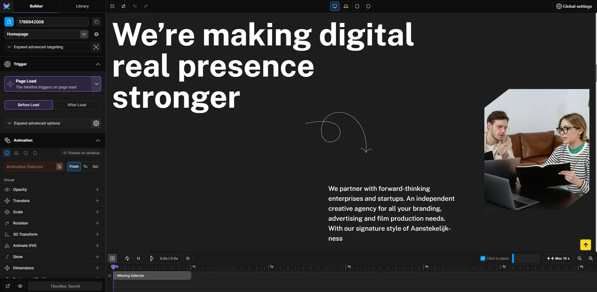Motionkit interface