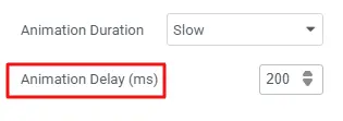 Set animation delay