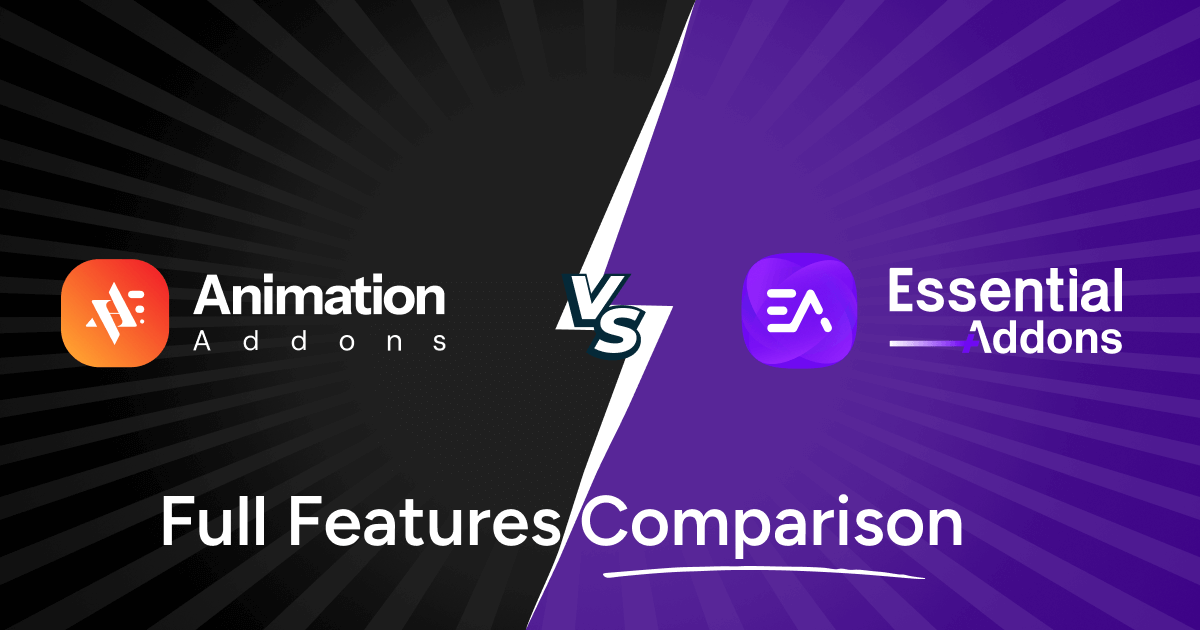 Animation Addons VS Essential Addons Featured Image