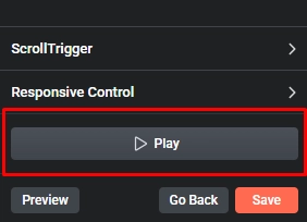 Click on play to preview the animation
