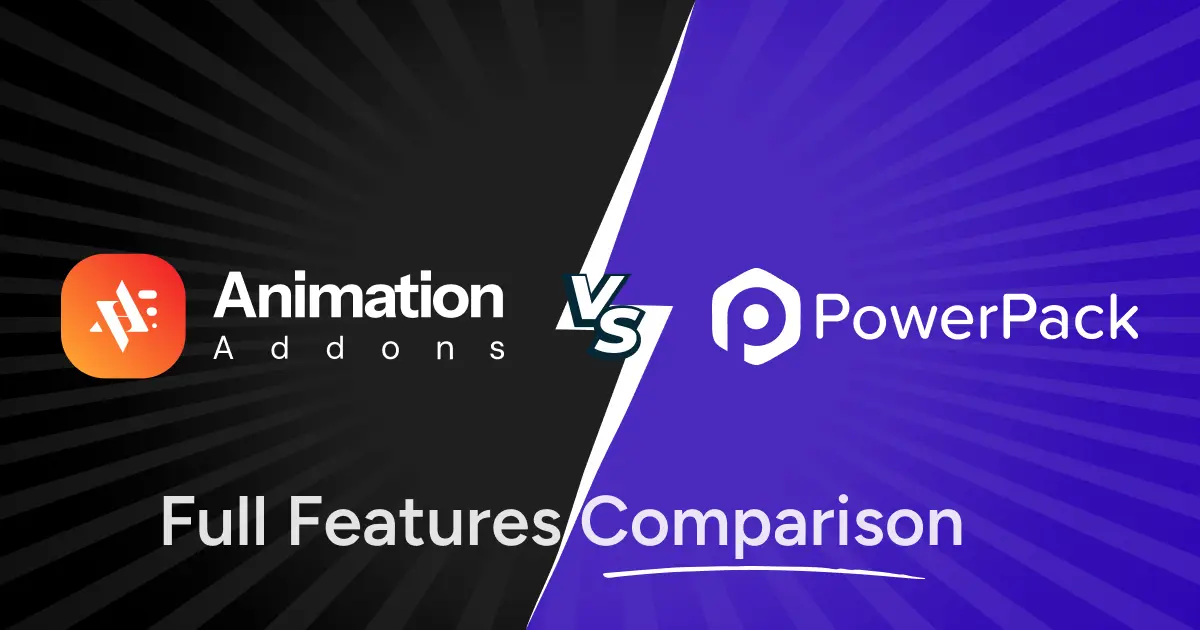 Animation Addons vs PowerPack Addons: Full Features Comparison