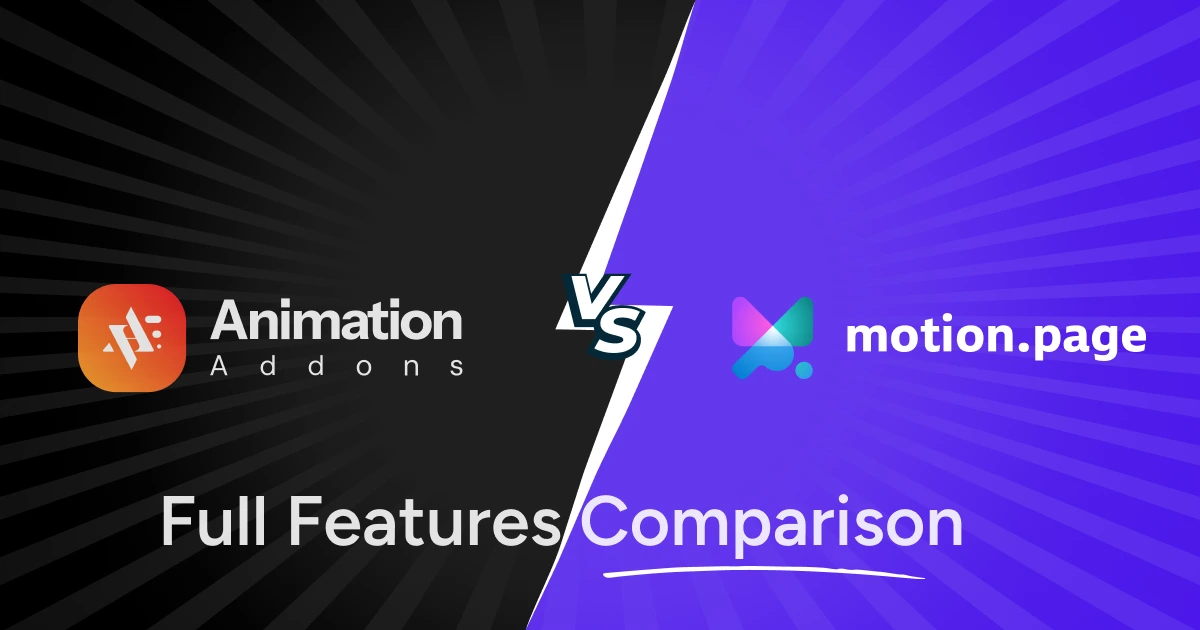Animation Addons vs Motion.page Full Features Comparison
