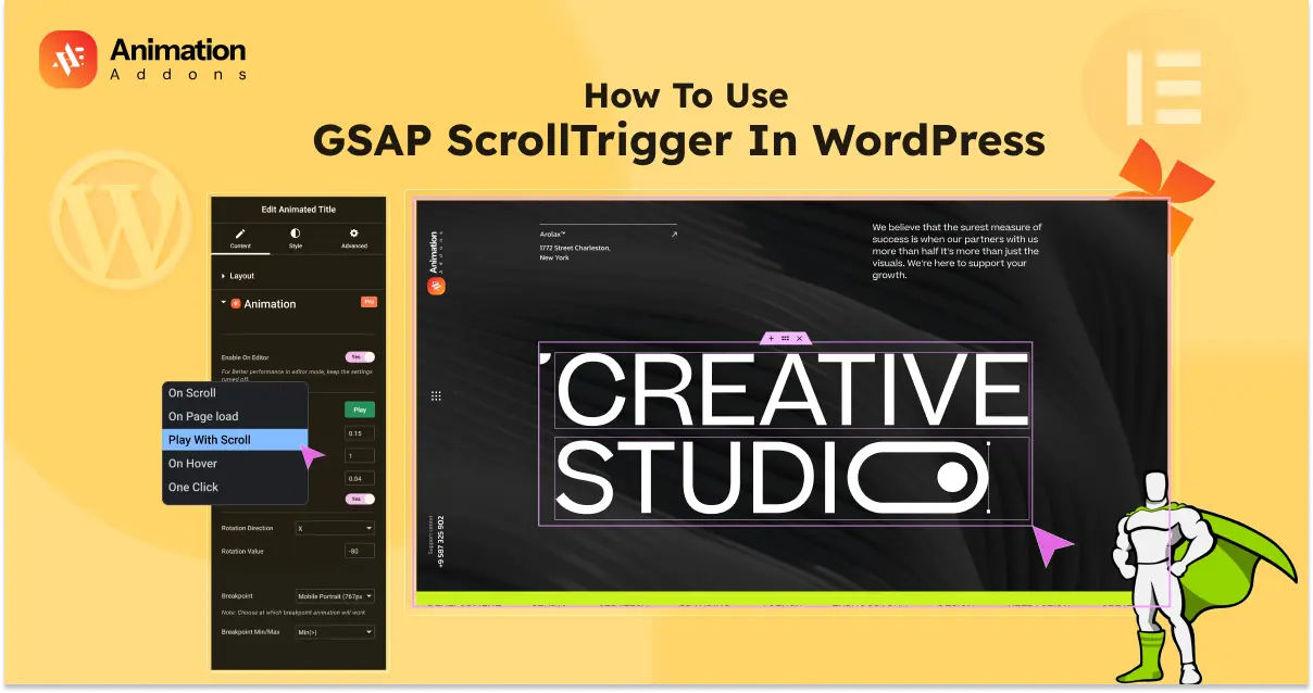 How to Use GSAP ScrollTrigger in WordPress & Elementor