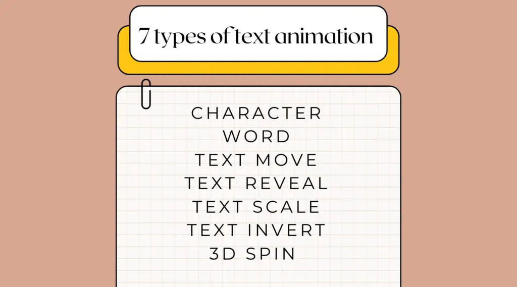 7 types of text animation