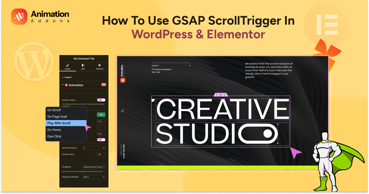 How to Use GSAP ScrollTrigger in WordPress & Elementor