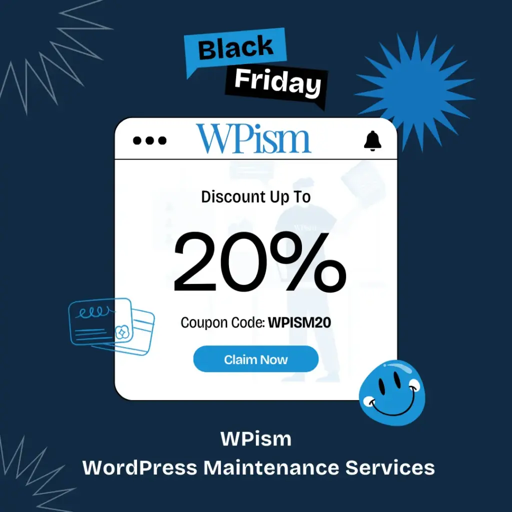 Wordpress maintenance plans black friday deal wpism services