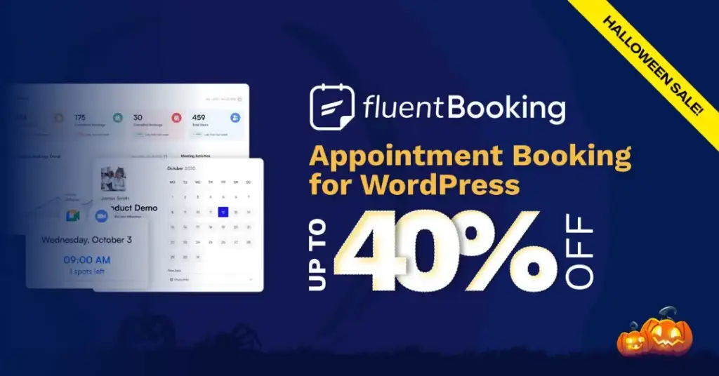 Fluent Booking Halloween Deals