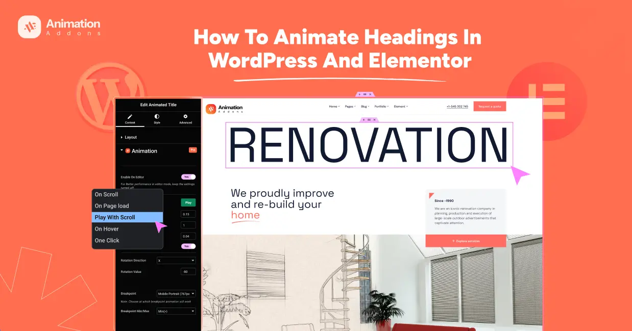 How to Animate Headings in WordPress and Elementor