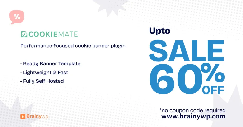 Cookiemate new year wordpress deal brainywp