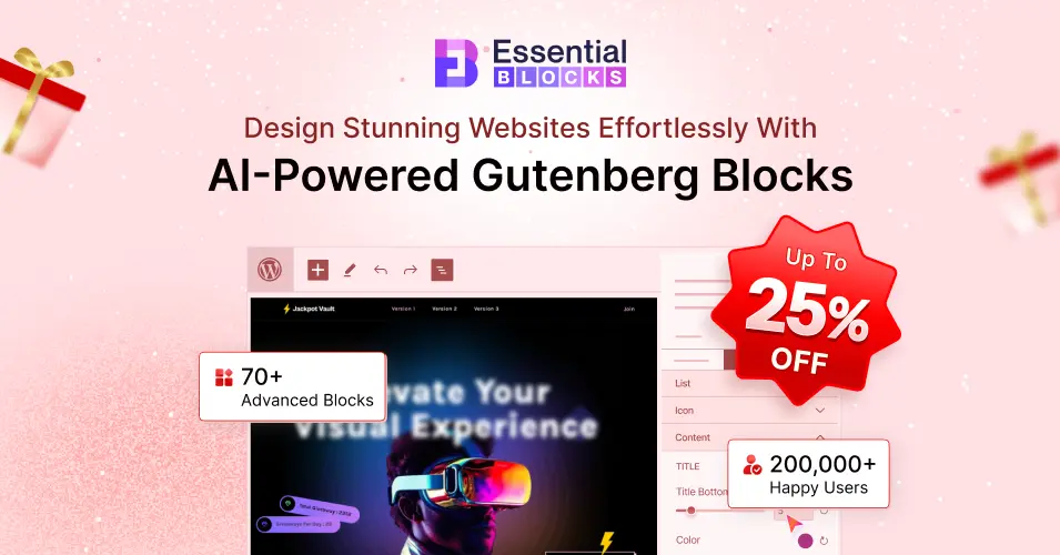 Essential Blocks for Gutenberg New Year Deals