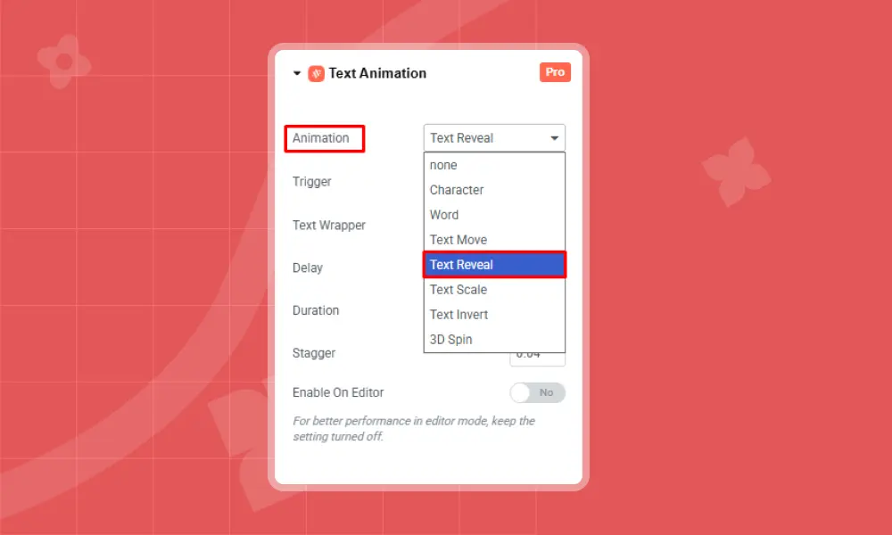 Choose Text Animation