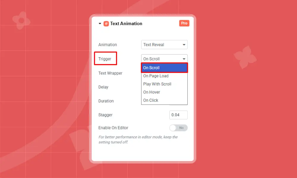 Choose Trigger Option