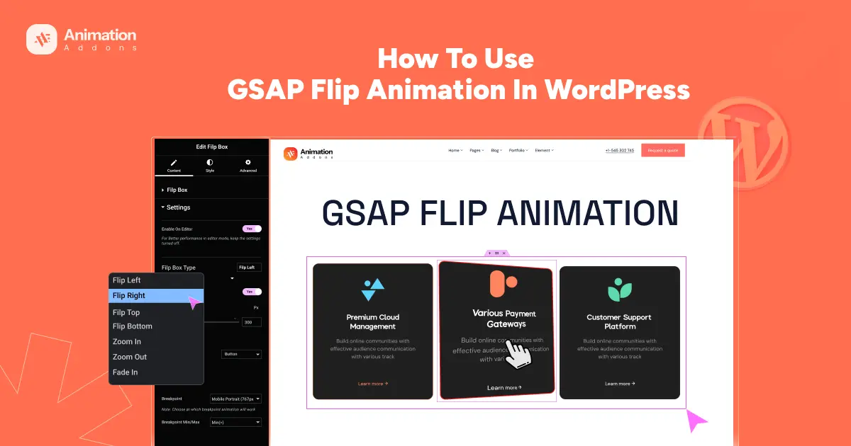 How to Use GSAP Flip Animation in WordPress