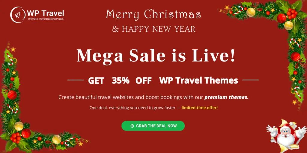 WP Travel Pro Themes for Travel Agencies New Year Deal