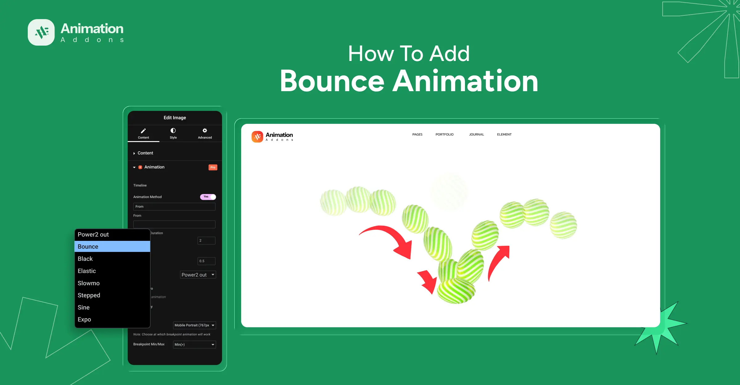 How to add bounce animation 2