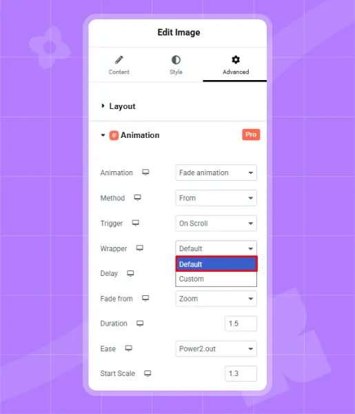 Fade animation wrapper