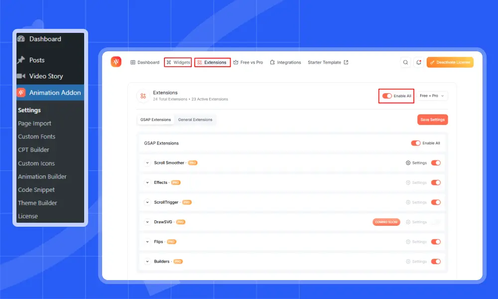 Installl animation addons