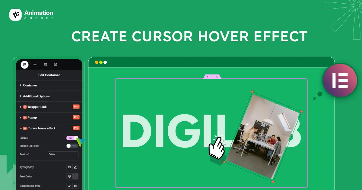 How to Create Cursor Hover Effect in Elementor