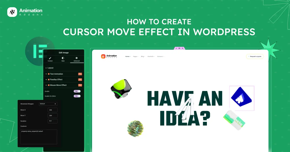 How to Create Cursor Move Effect in Elementor