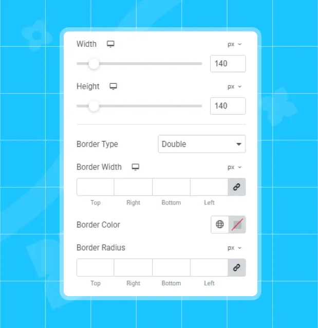 Width height and border 1