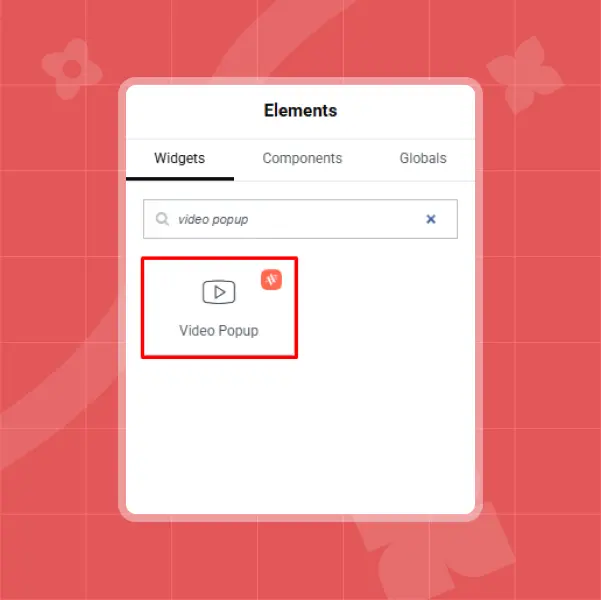 Add the video popup widget