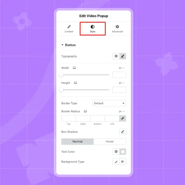 Styling the video popup button