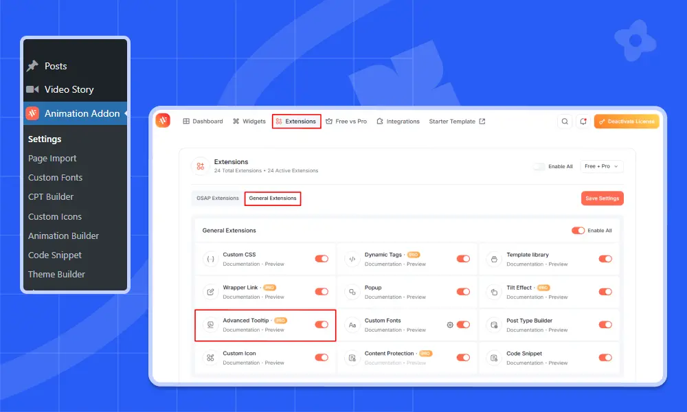 Enable advanced tooltip