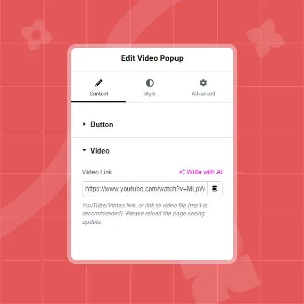 Video setting