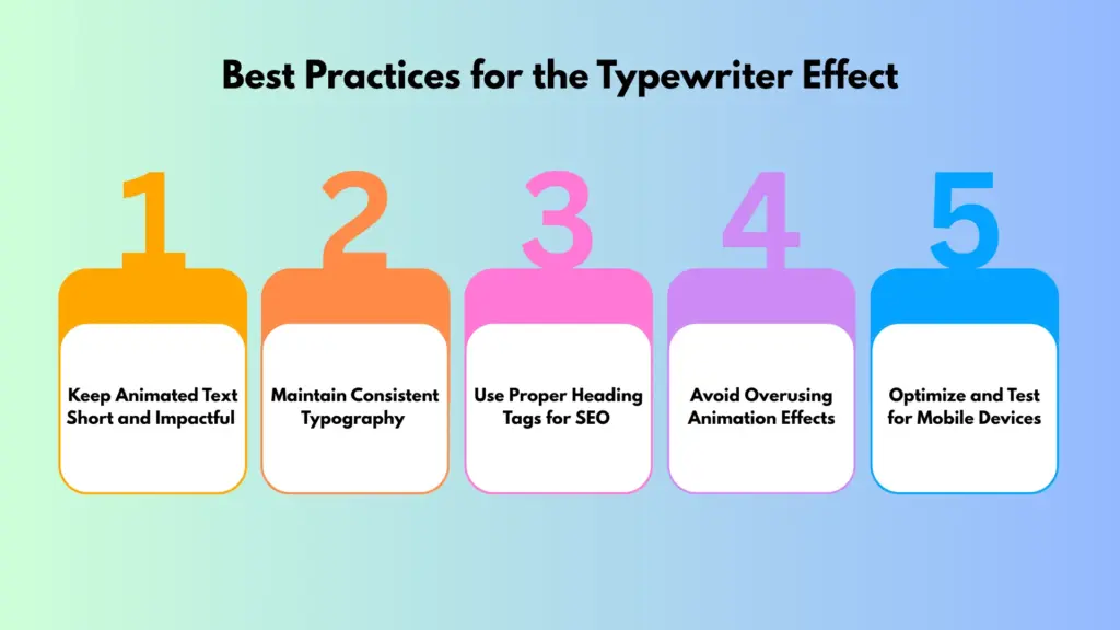 Best practices for the typewriter effect