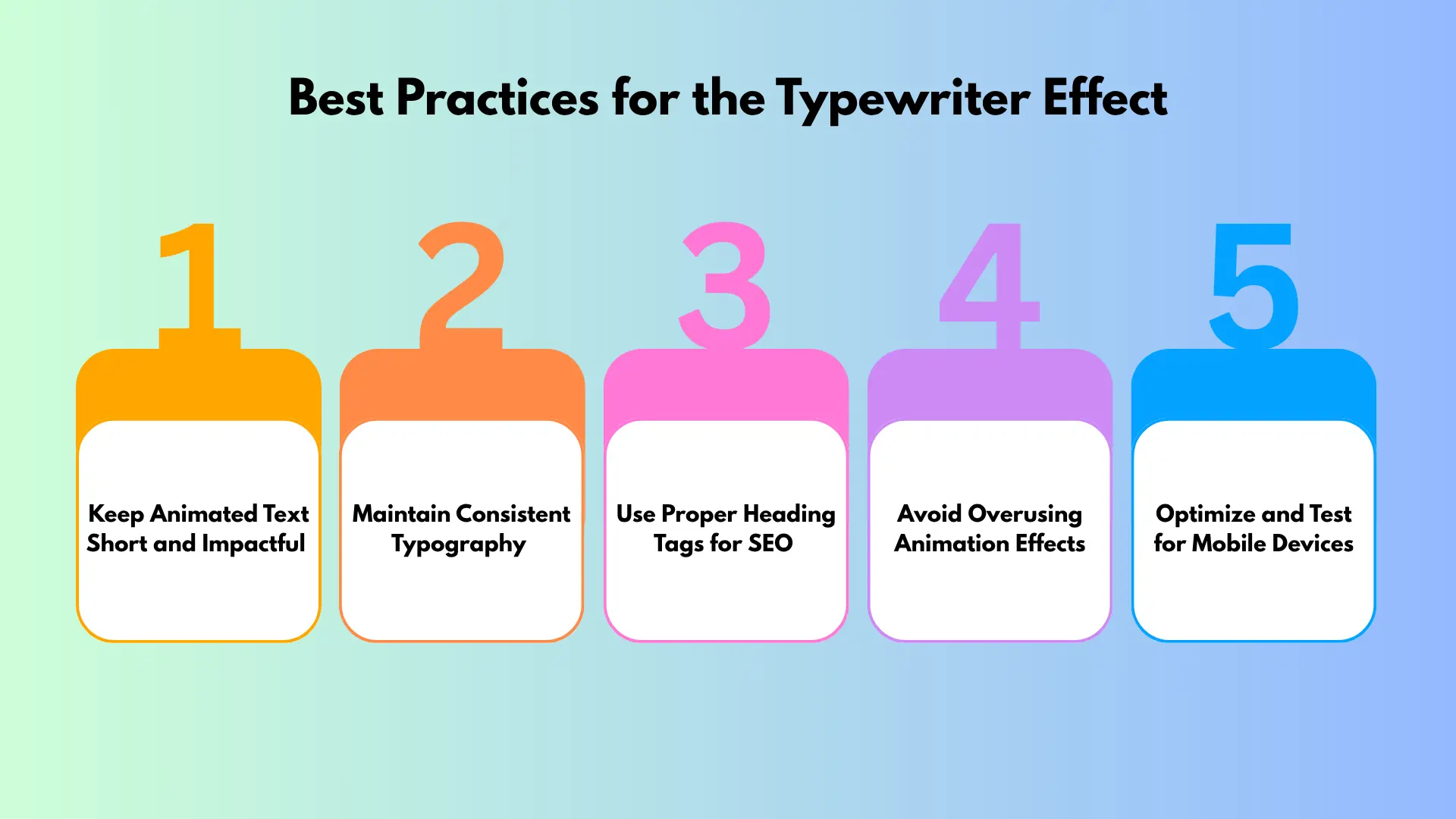 Best practices for the typewriter effect