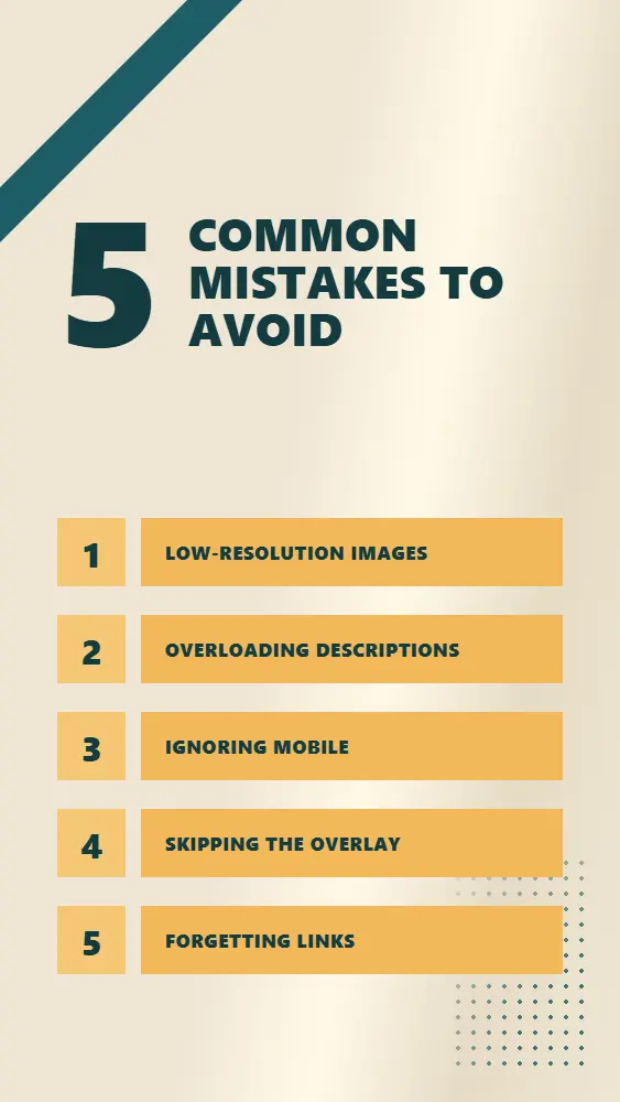 Common mistakes to avoid
