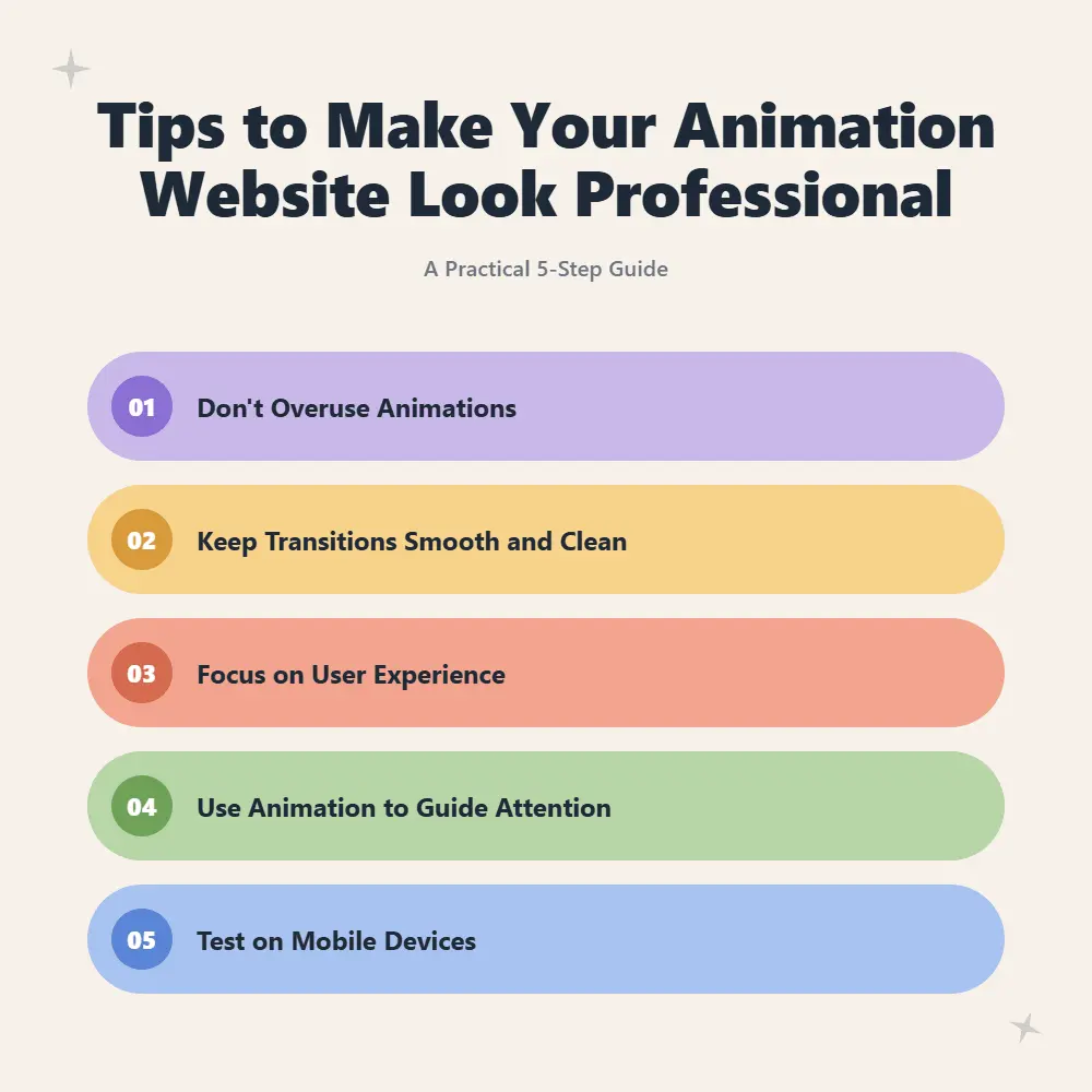 Tips to make your animation website look professional