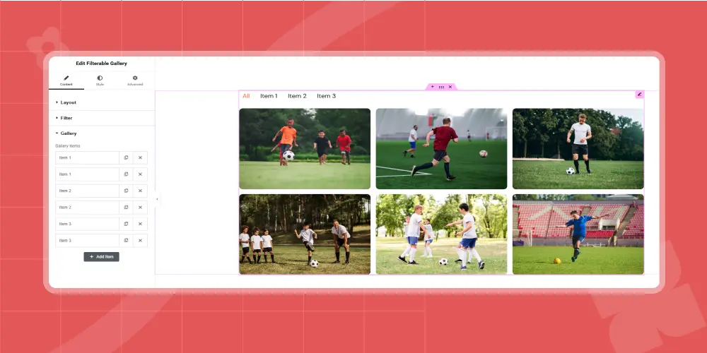 All images of gallery filter