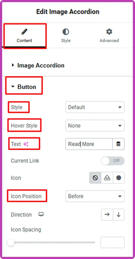 Button setting