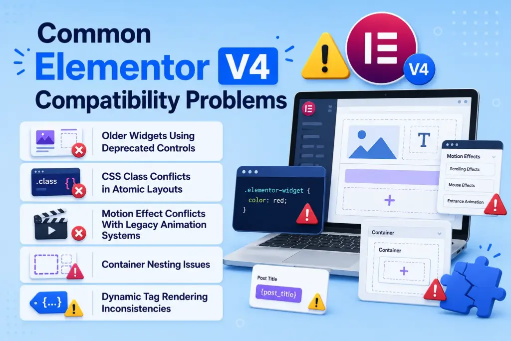 Common elementor v4 compatibility problems