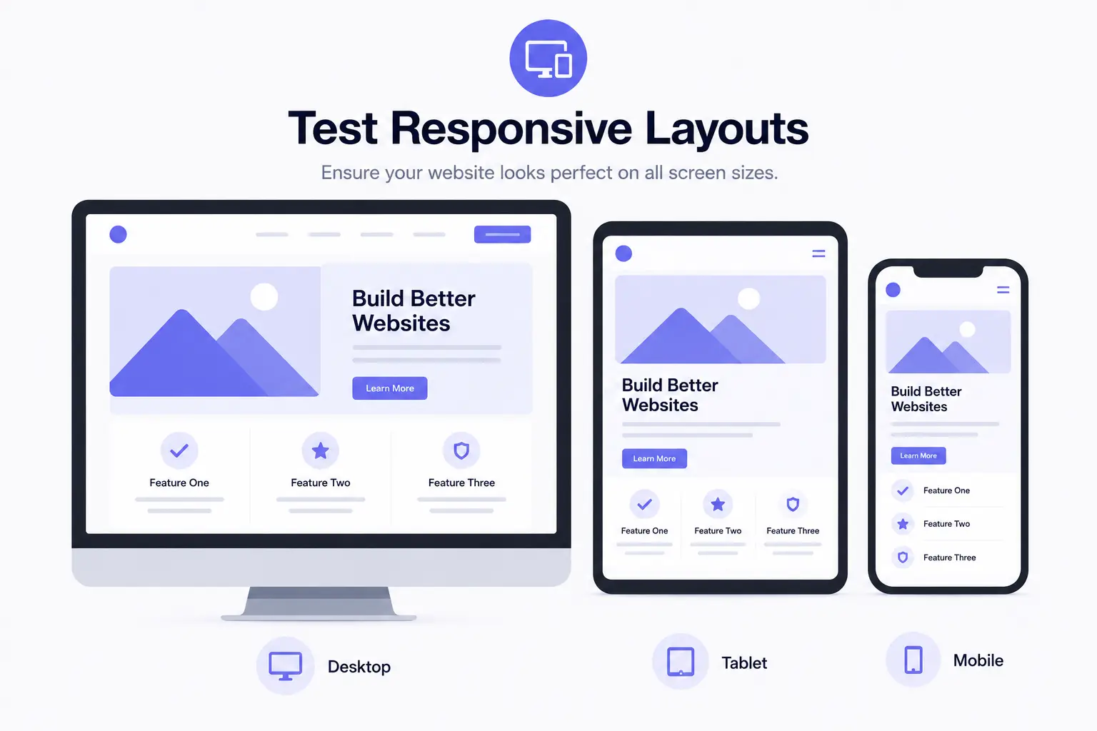 Test responsive layouts
