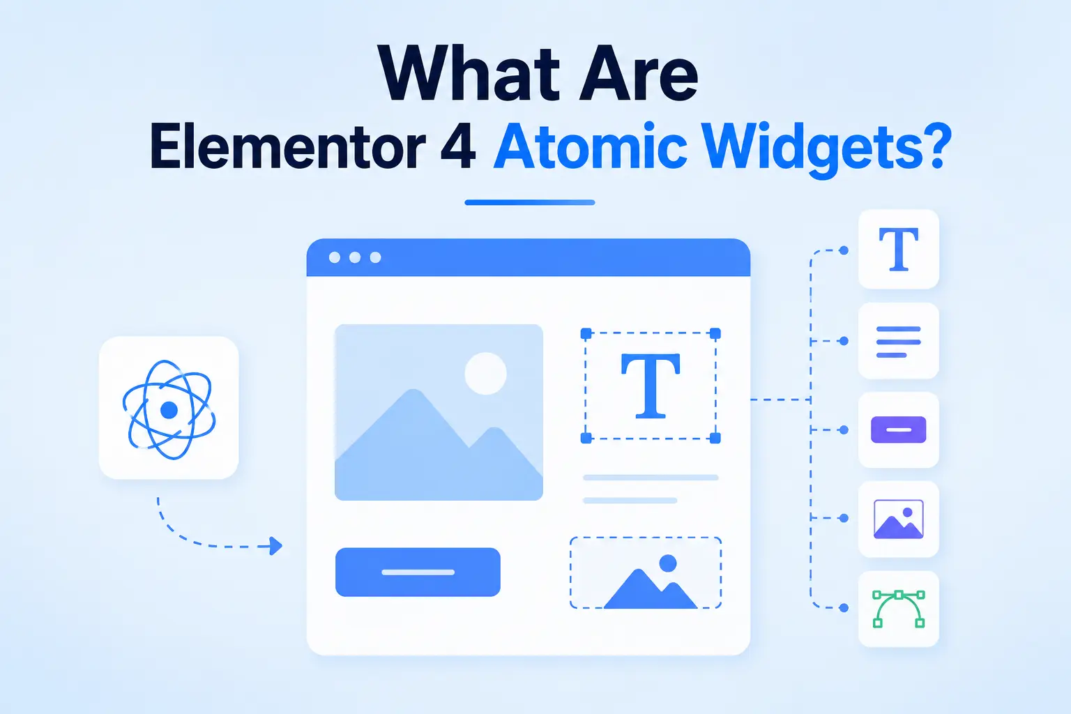 What are elementor 4 atomic widgets