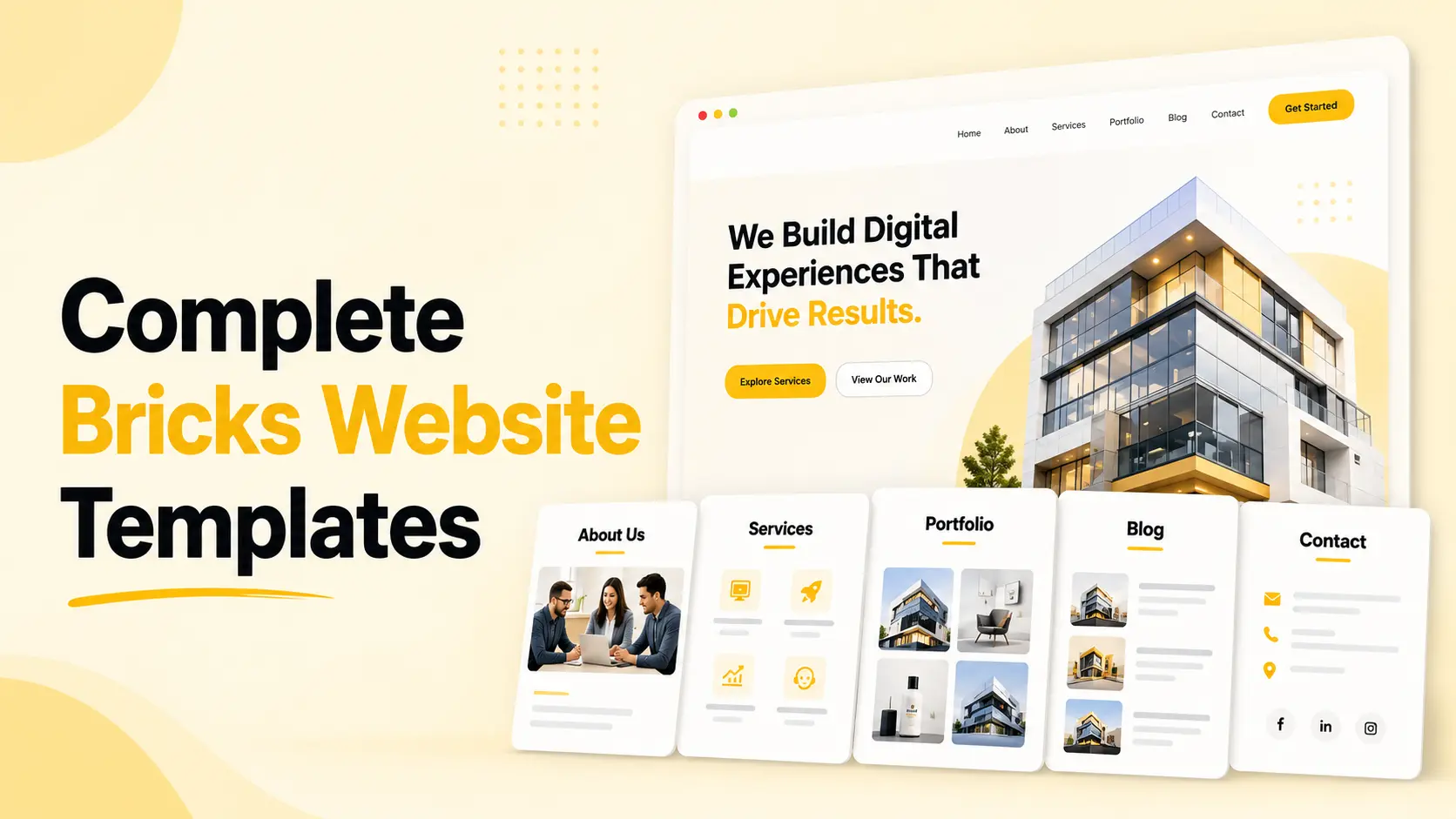 Complete bricks website templates