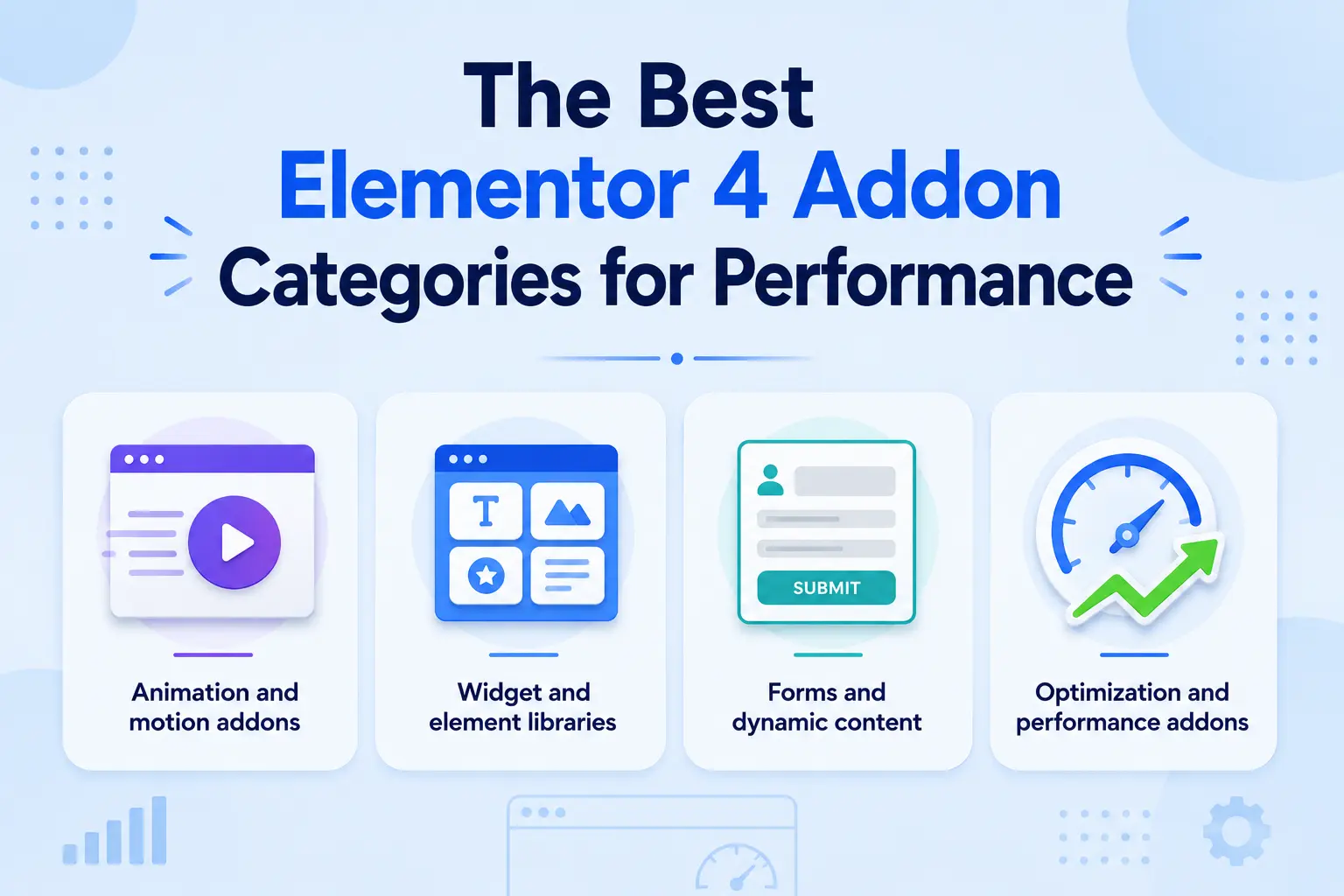 The best elementor 4 addon categories for performance