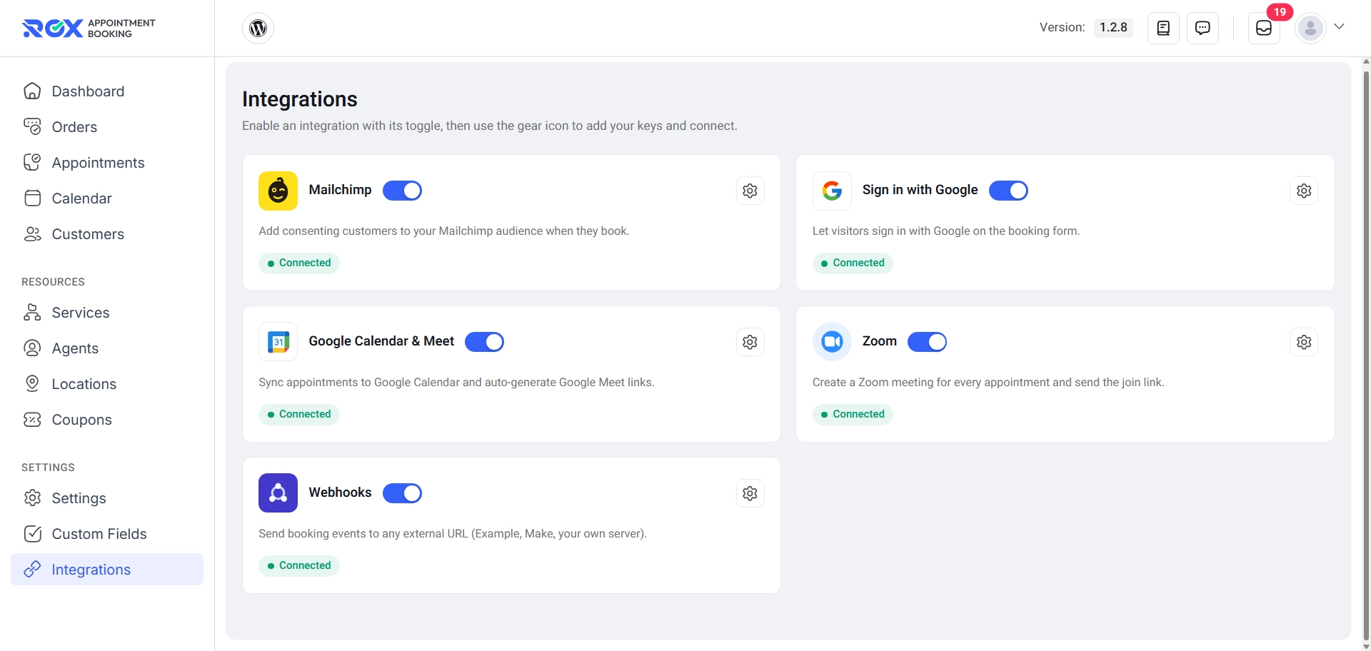 10 rox appointment booking integration