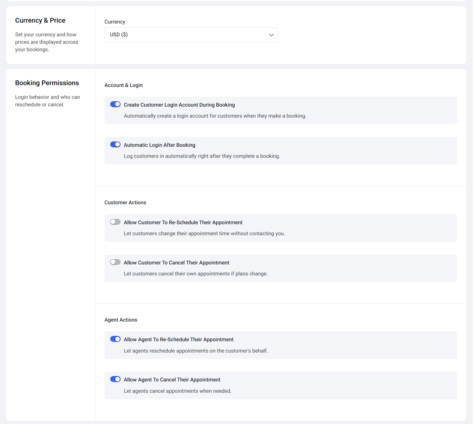 5 configure settings for your business and booking rules