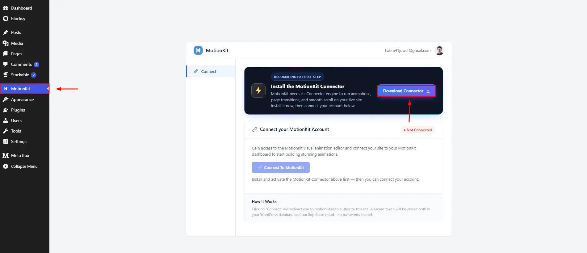 Download motionkit connector