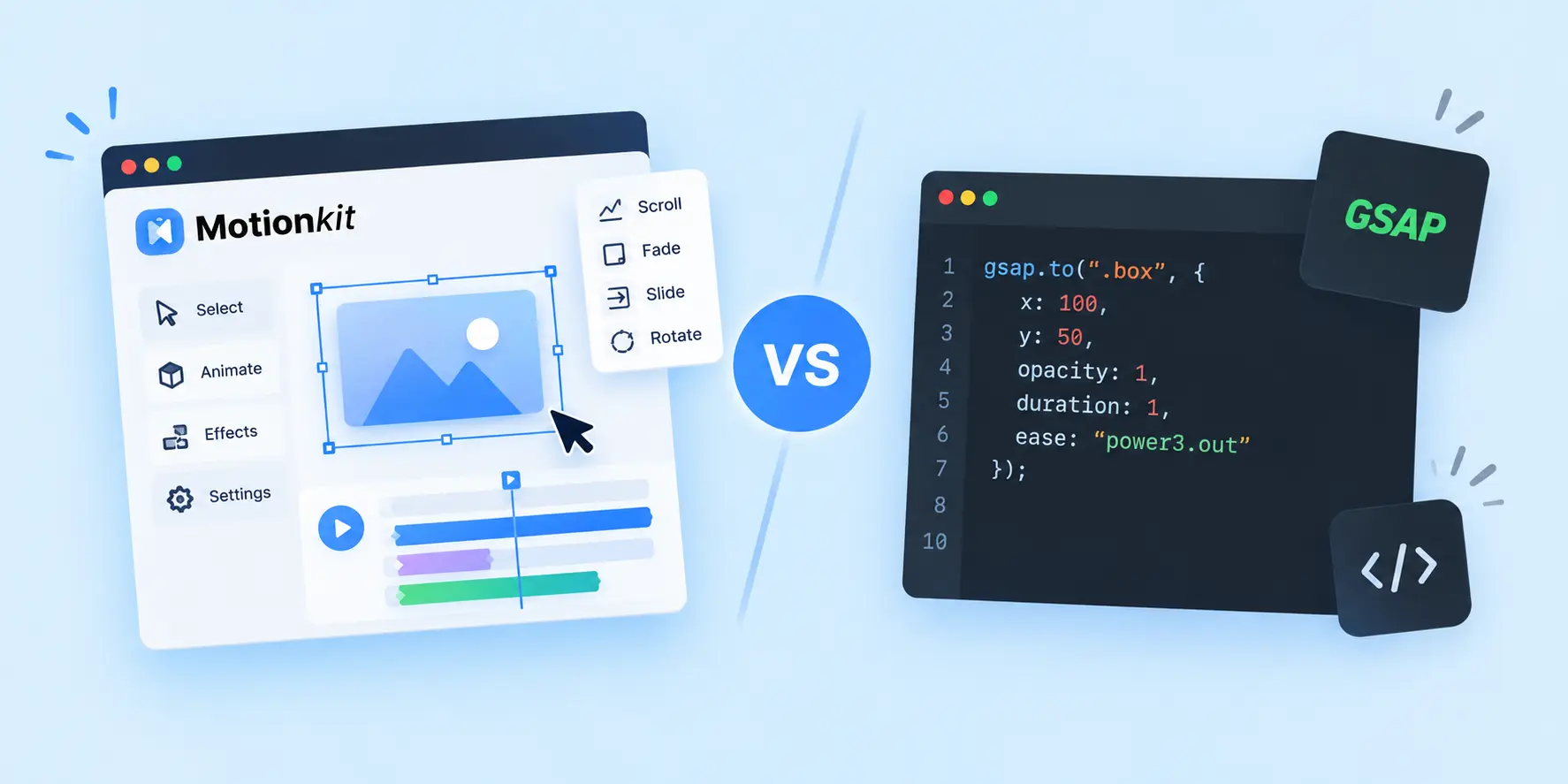 Motionkit vs writing gsap manuallyy