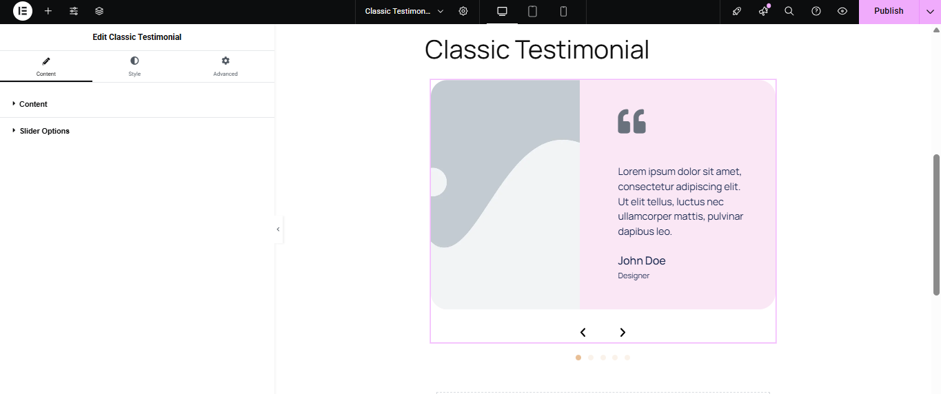 Classic Testimonial 2