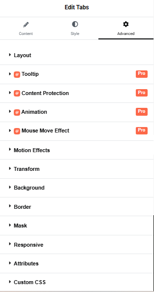 Tabs 8