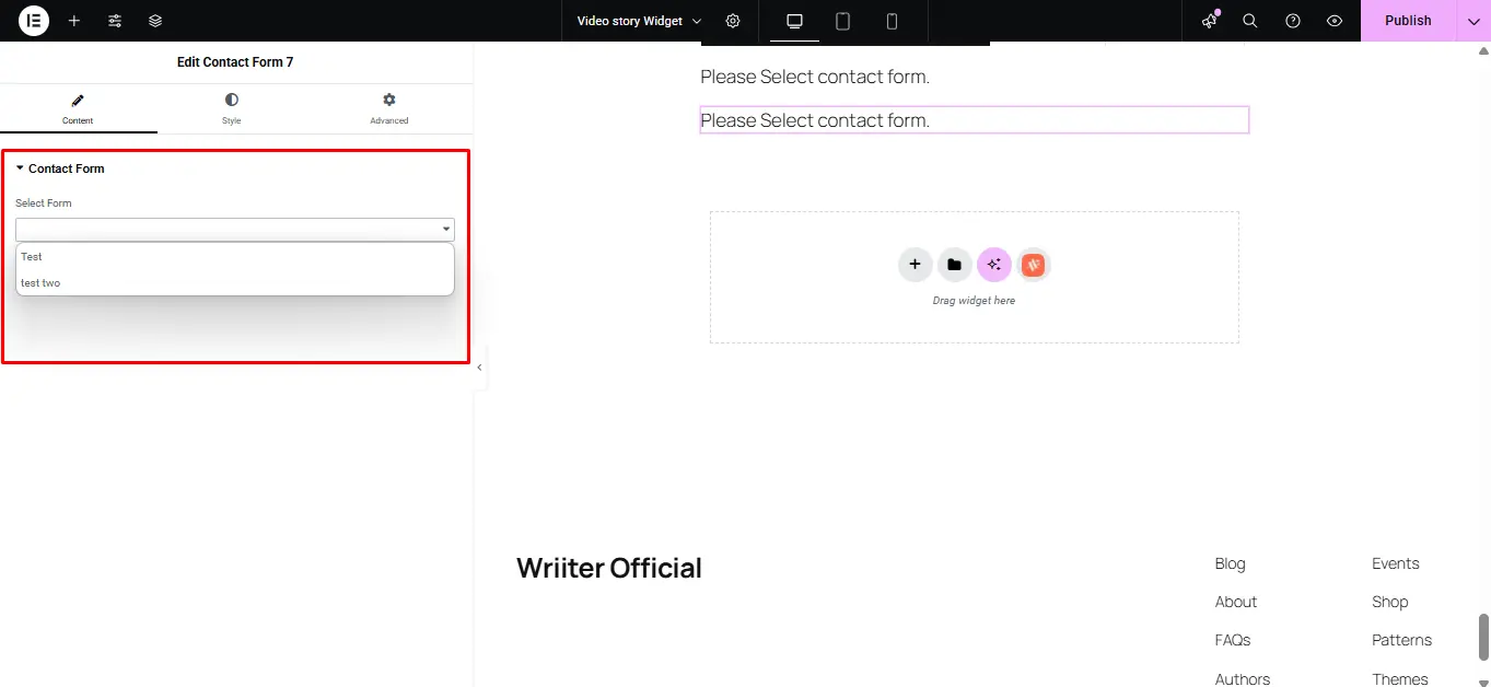 Contact Form 7 Widget 5