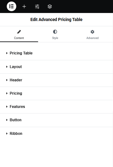 Advanced Pricing Table 5