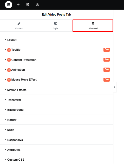 Video Posts Tab 6
